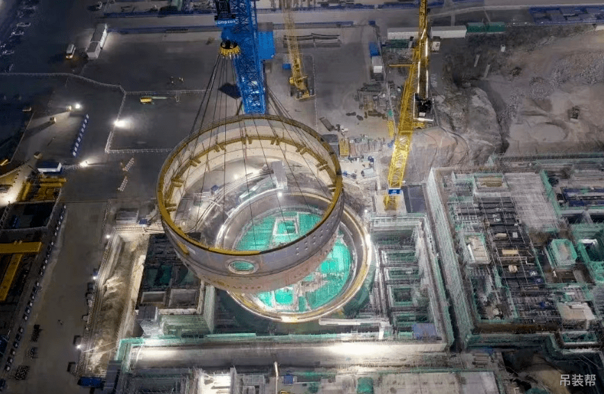 三门核电3号机组875吨吊装现场