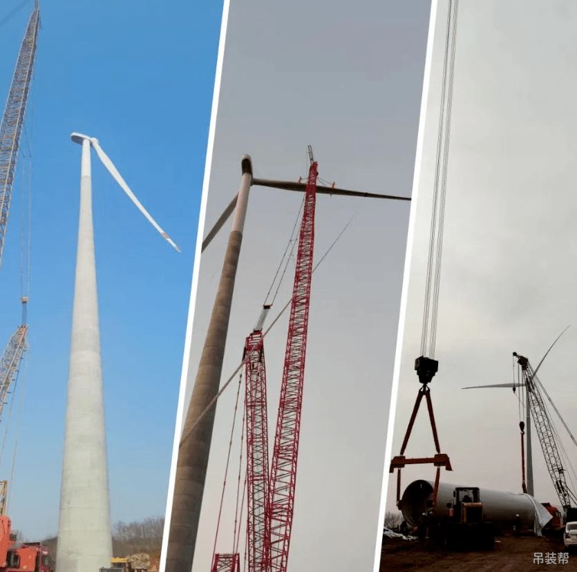 盱眙源宇古桑50MW风力发电项目全部吊装完成