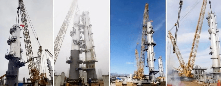 裕龙石化柴油加氢项目340装置主汽提塔吊装
