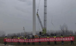 山东绿色能源东明100MW风电项目风机吊装